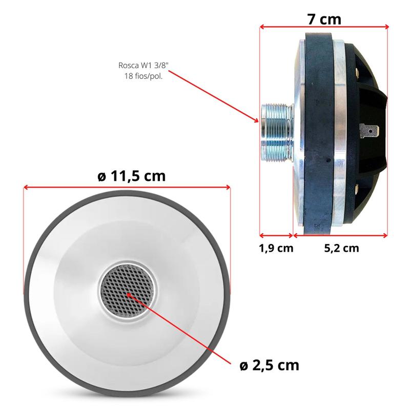 Driver Jbl Selenium D220ti Titanium Drive Ti 80w Rms 8 Ohms Driver Jbl Selenium D220ti Titanium Drive Ti 80w Rms 8 Ohms